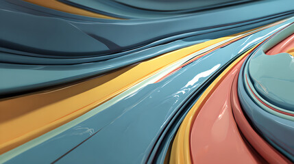 Fototapeta premium Glossy Fluid Swirls