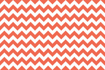 Coral and white color Zig zag seamless pattern.