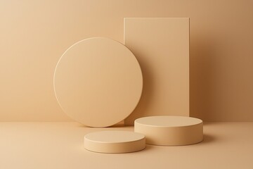 ground round podium for product presentation