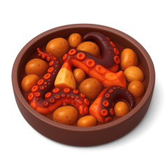 3D Icon of Peka – Traditional Croatian Meat and Vegetable Dish Cooked Under a Bell