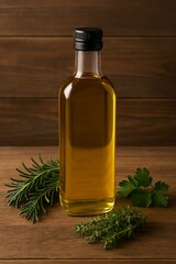 olive oil and herbs kitchen oil, cooking oil, oil bottle