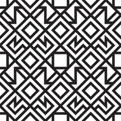 Geometric Monochrome Lines Diamond Shapes Repeating Decorative Seamless Pattern