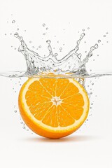 orange and water splash