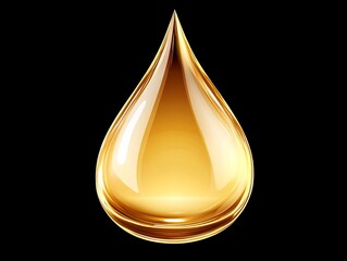 Golden Oil Drop Glossy, Transparent Liquid, Energy Resource, Fuel, Lubricant oil, energy