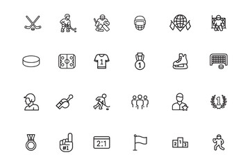Sports and fitness icons vector illustrations for athletic activities, exercise, and wellness design