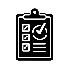 a simple checklist clipboard icon flat design.
