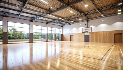 Modern Indoor Basketball Court Design: Spacious, Bright, and Ready for Action