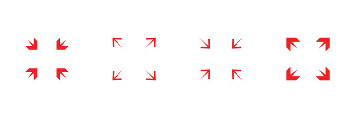 Expand arrows icon symbol collection on white background. © RadiantForms