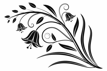 Chameleon Plant Silhouette &ndash; Vector Botanical Herb Illustration

