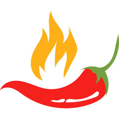 Spicy Chili With Flame