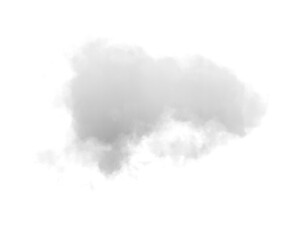 Cutout clean white cloud transparent backgrounds special effect 3d illustration single white cloud