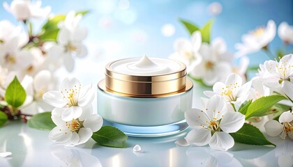 Luxury Face Cream with Blossoms
