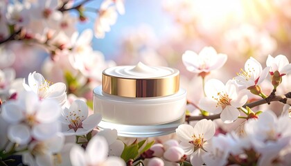 Spring Blossom Cream: Luxurious Skincare Amidst Cherry Blossoms