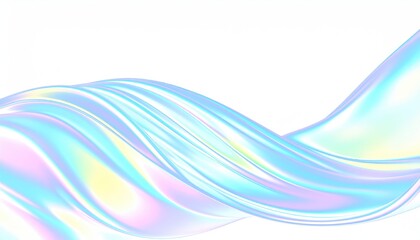 Abstract Pastel Wave: Iridescent Flowing Design