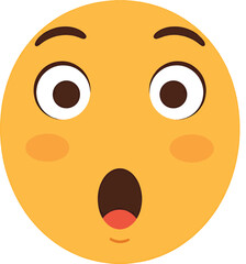 Astonished Emoticon A Vector Illustration of Surprise and Shock