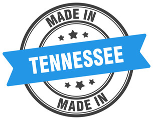 Made in Tennessee round sign. Made in Tennessee stamp.