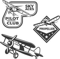 Modern airplane logo design clean simple aviation icon