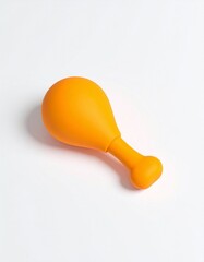  toy shaped like a chicken drumstick with a smooth surface and rounded bone ends, designed for playful or decorative use.