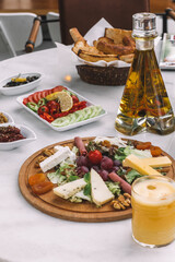 Traditional Turkish Breakfast Table with Various Dishes-Breakfast Table with Variety of Appetizers