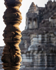 Obraz premium Ancient temples of the abandoned city of Angkor, near the city of Siem Reap, Cambodia