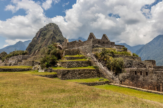 View of Machu Picchu citadel, Peru - Powered by Adobe