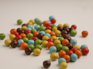 Colorful candy ball on white background