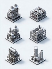 Isometric, 3D icon, industrial, food, business