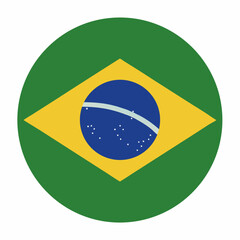 Brazil Flag in Circular Shape – National Emblem Vector