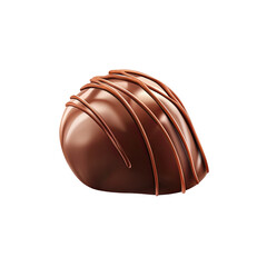 Obraz premium Close-up of a dark chocolate truffle