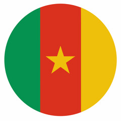 Cameroon Flag in Circular Design