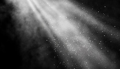 Light rays, illuminating mist