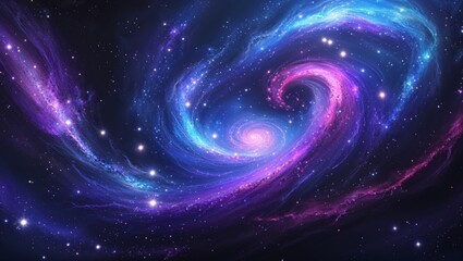 Fototapeta premium Galaxy and space with stars and nebulas background