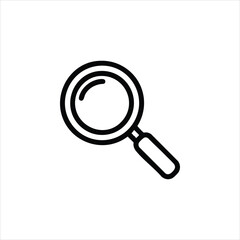 Magnifying Glass Search Line Icon Vector