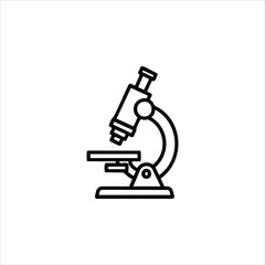 Microscope Science Lab Line Icon Vector