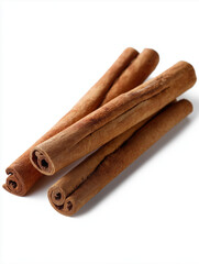Cinnamon Sticks on White Background