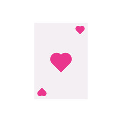 Love card with two heart icon vector. Love greeting card with two heart shapes, clean and modern romantic design.