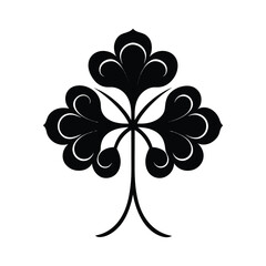 Elegant black and white floral motif design suitable for decorative and ornamental purposes