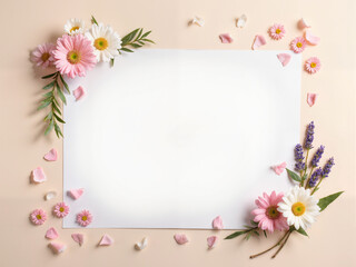 white paper with flowers