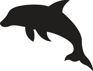 Majestic Dolphin Silhouette Leaping Aquatic Mammal Vector Illustration