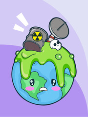 Polluted planet Earth