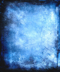 Grunge blue watercolor background, painted trendy texture, space for your design