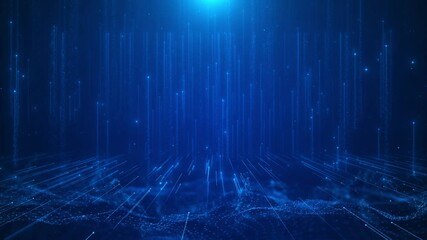 Ai Cyber Big Data Flow Optical fiber effect. Sci-fi style blue tunnel perfect for tech cyberspace background. 3D Big Data Digital tunnel. Hyper 4K Abstract circular radial Tunnel lines background, - Powered by Adobe