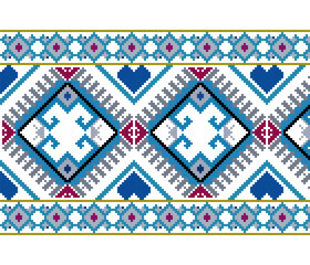 Cross Stitch Embroidery  Detailed vector design