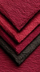 Textured Red and Black Paper Stack Background with Layered Appearance, Perfect for Graphic Design and Artistic Projects.