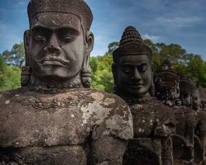 Obraz premium Ancient temples of the abandoned city of Angkor, near the city of Siem Reap, Cambodia