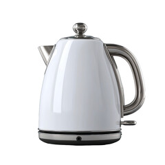 Fototapeta premium White electric kettle with stainless steel accents (2)
