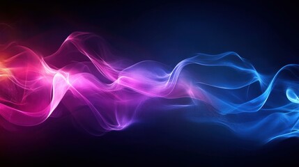 Abstract Colorful Smoke Wave Digital Art
