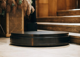 Obraz premium 3D Podium and Pedestal Mockup Set – Minimal Stage Platforms for Product Display and Branding Presentation