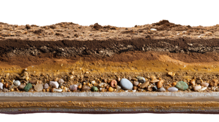 Soil Layers and Texture: An in-depth view of earth's soil layers showcases the diverse textures and components of the natural world.