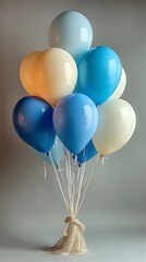 Festive Balloons Collection: Elegant Party Decorations with a Variety of Pastel Colors for Celebrations and Special Events.